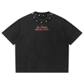 Unisex Washed Boxy Studded T-Shirt