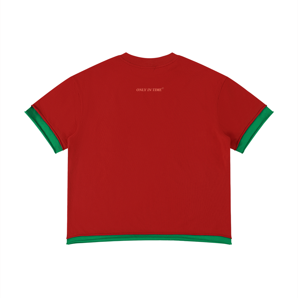 Unisex Boxy Color Block T-Shirt