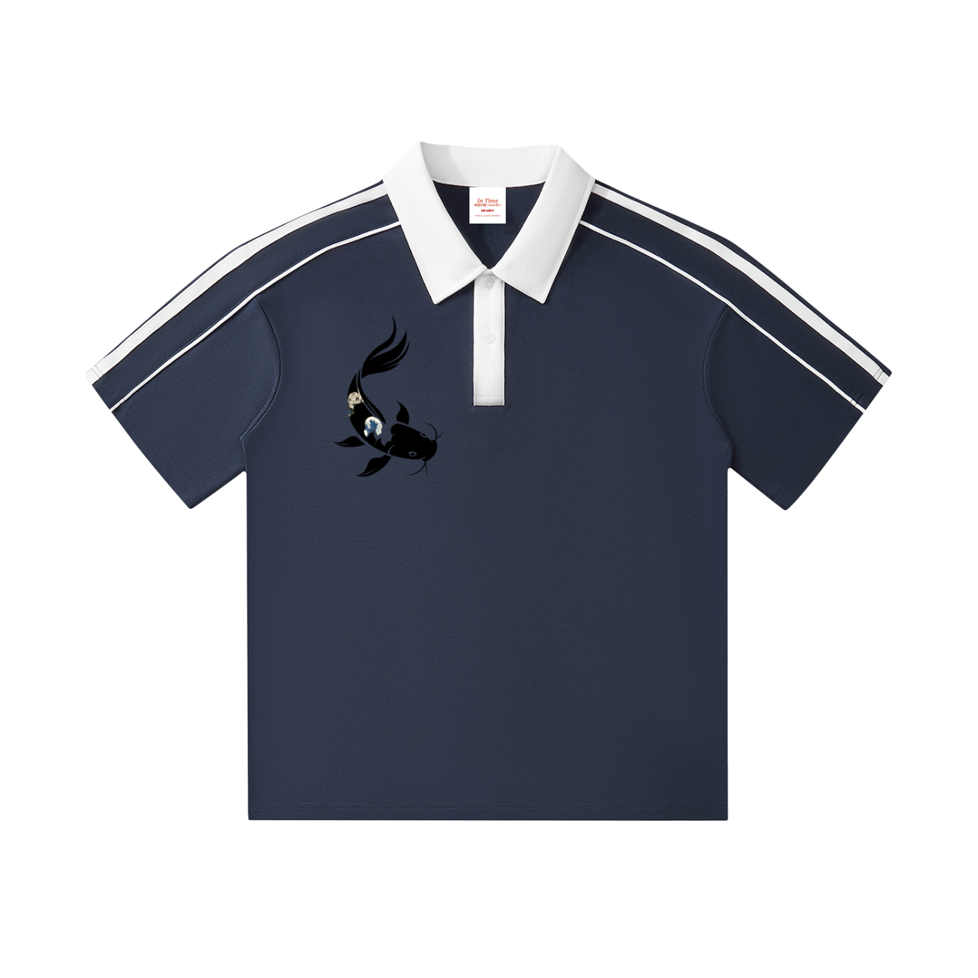 Contrast Collar Short-Sleeve Polo Shirt