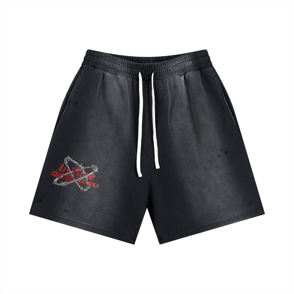 Sun Fade Distressed Shorts