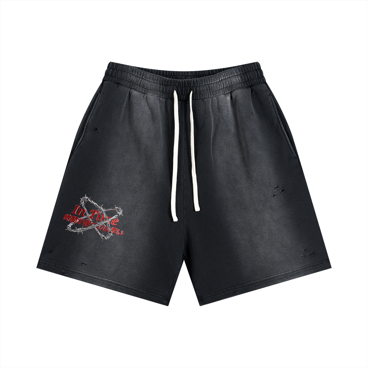 Sun Fade Distressed Shorts