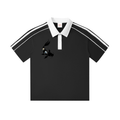 Contrast Collar Short-Sleeve Polo Shirt