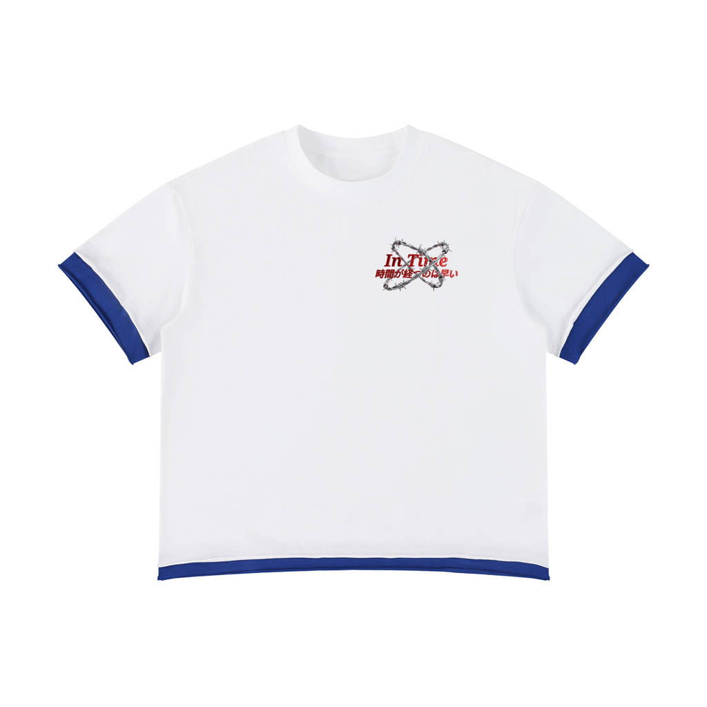 Unisex Boxy Color Block T-Shirt
