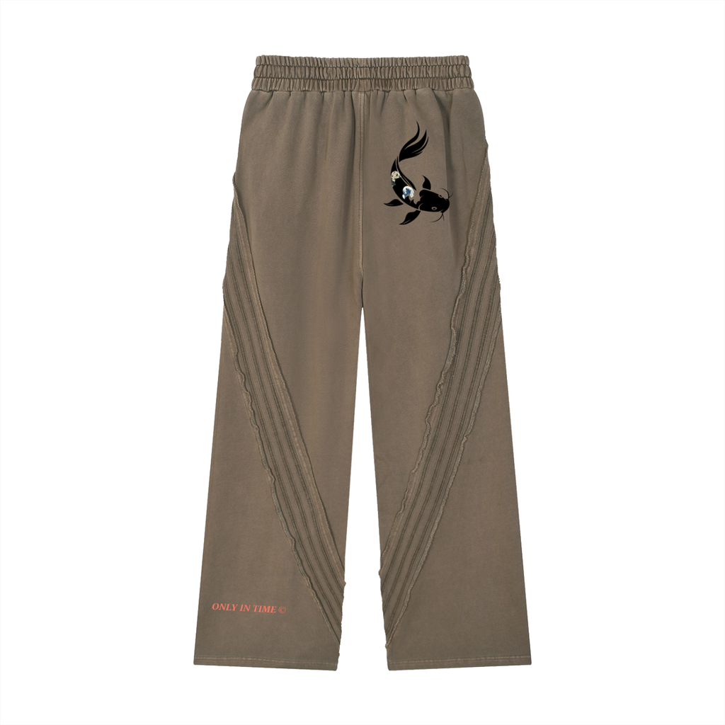 Snow Washed Tape Raw Edge Sweatpants