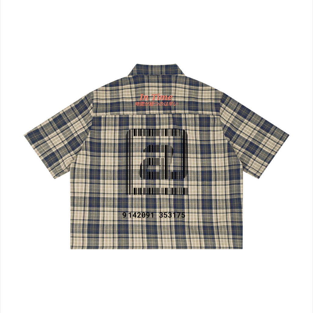 Unisex Plaid Boxy Short Sleeve Shirt