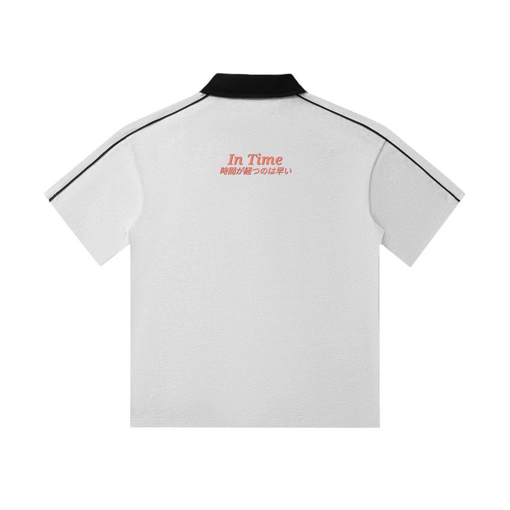 Contrast Collar Short-Sleeve Polo Shirt