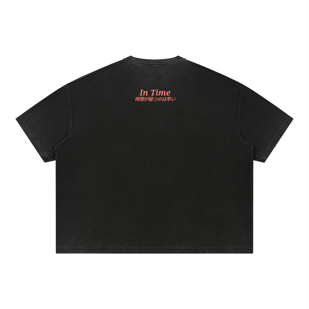 Unisex Vintage Wash Sunfade Boxy Waffle T-Shirt