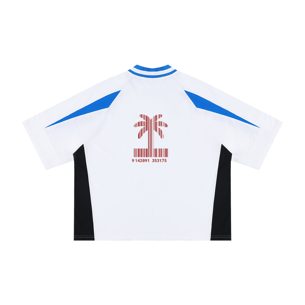 Unisex Oversized Color Block V-Neck T-Shirt