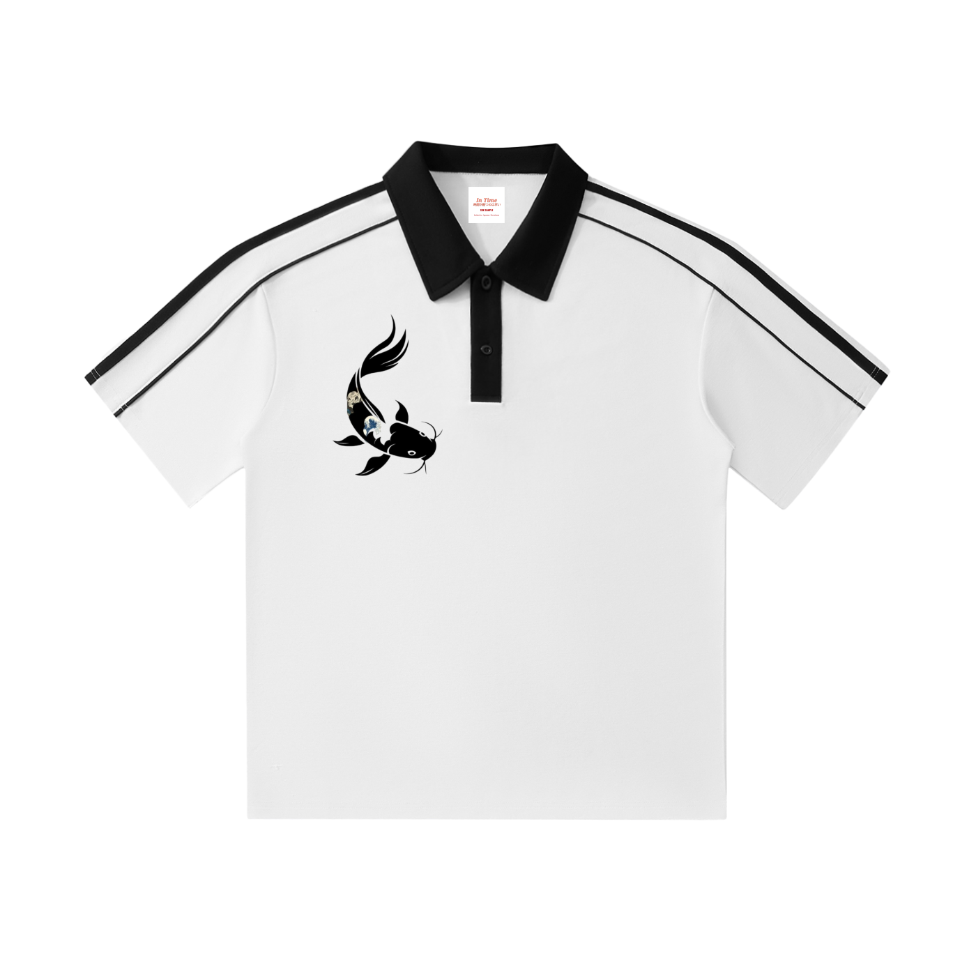 Contrast Collar Short-Sleeve Polo Shirt