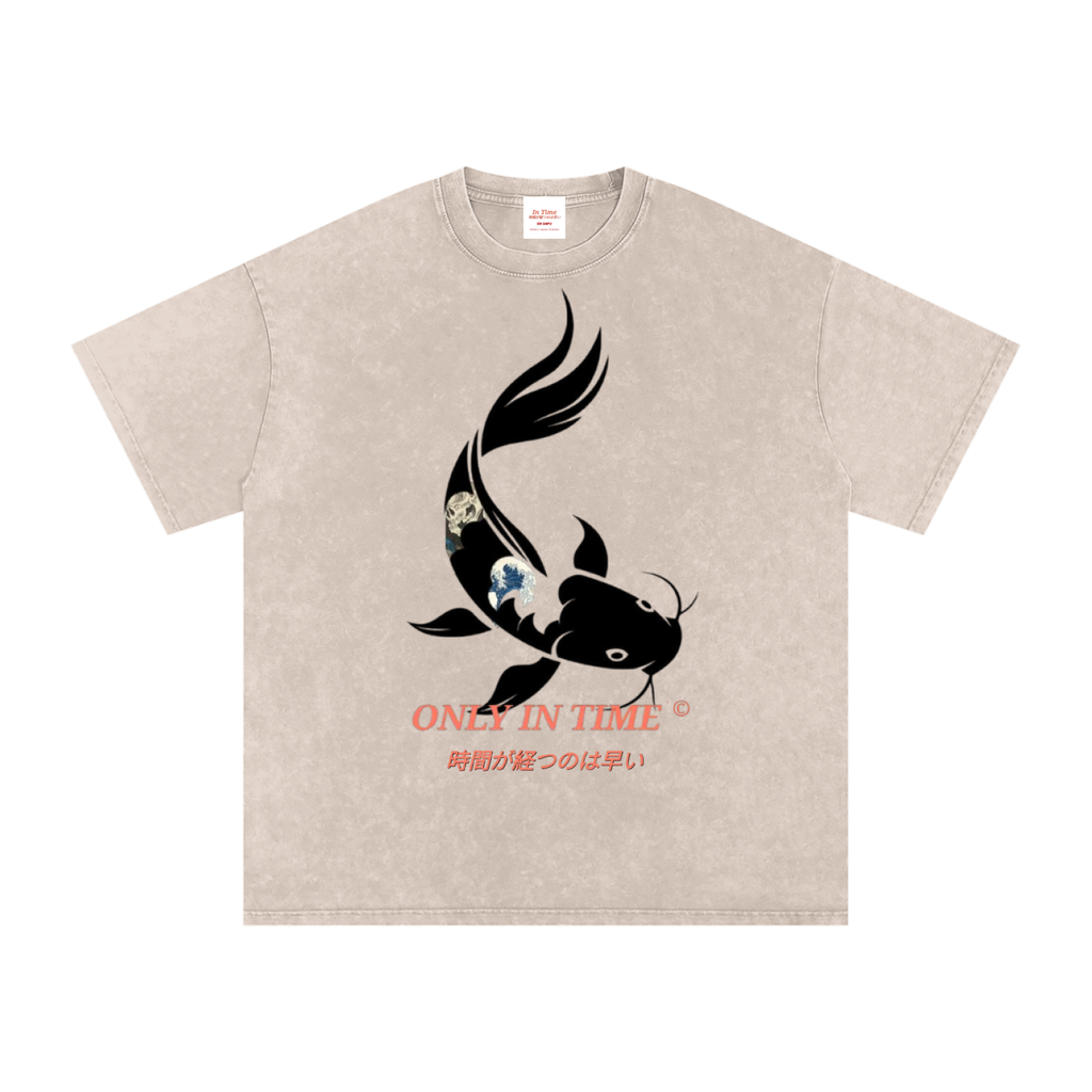 Snow Washed Oversized Cotton T-Shirt