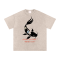 Snow Washed Oversized Cotton T-Shirt