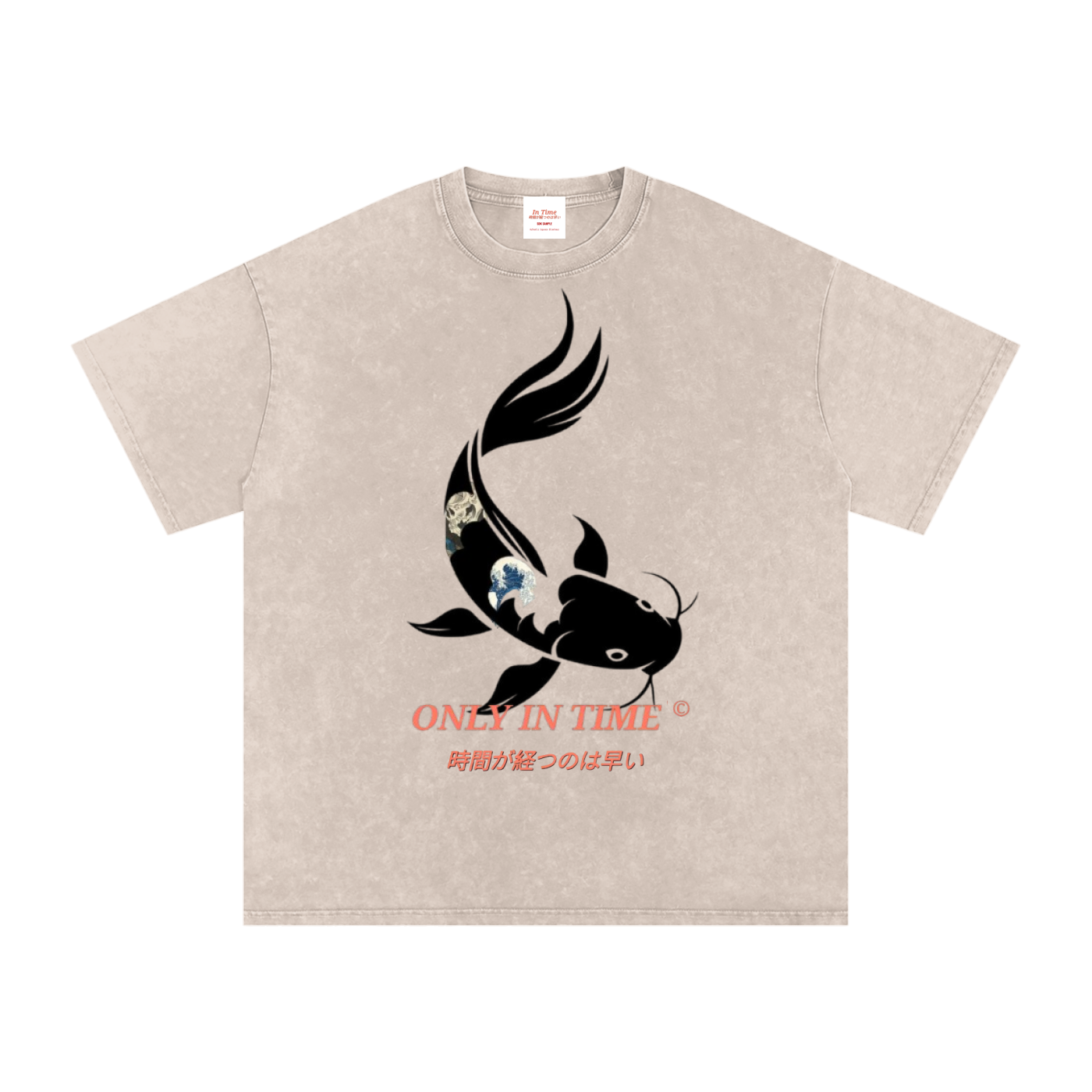 Snow Washed Oversized Cotton T-Shirt