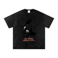 Snow Washed Oversized Cotton T-Shirt