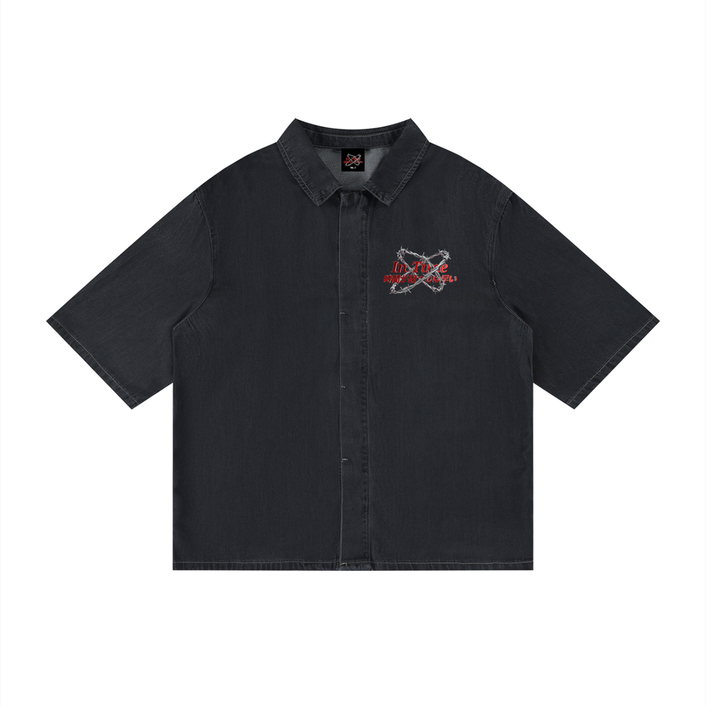 Unisex Vintage Wash Drop Shoulder Lyocell Shirt