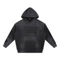 Vintage Washed Frayed Fleece Hoodie