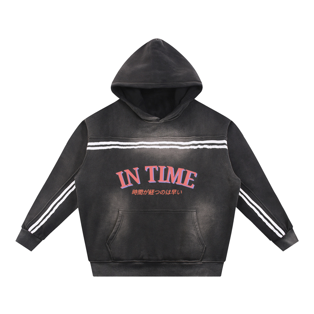 Sun Fade Contrast Tape Fleece Hoodie