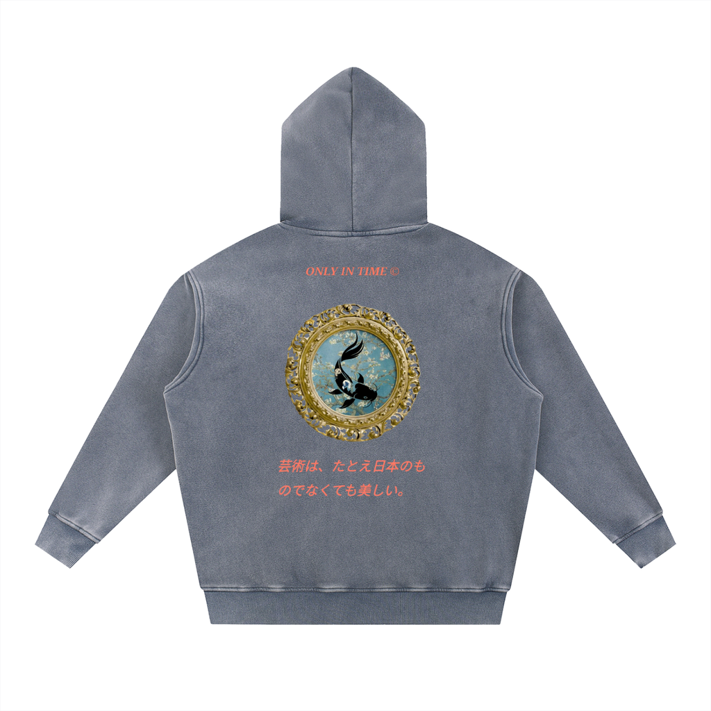 Snow Wash Fleece Oversize Hoodie