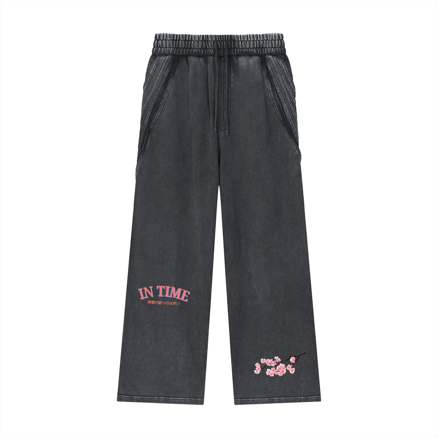 Snow Washed Tape Raw Edge Sweatpants