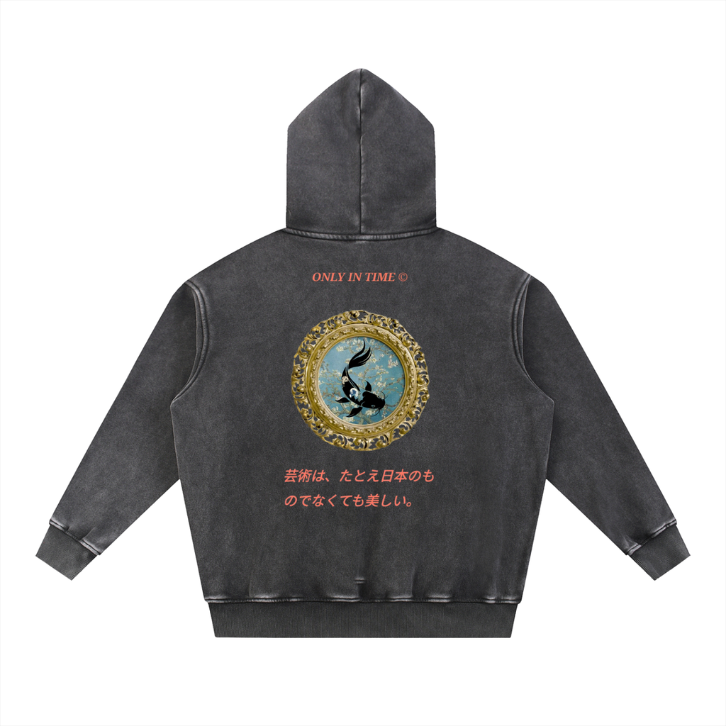 Snow Wash Fleece Oversize Hoodie