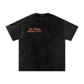 Snow Washed Oversized Cotton T-Shirt
