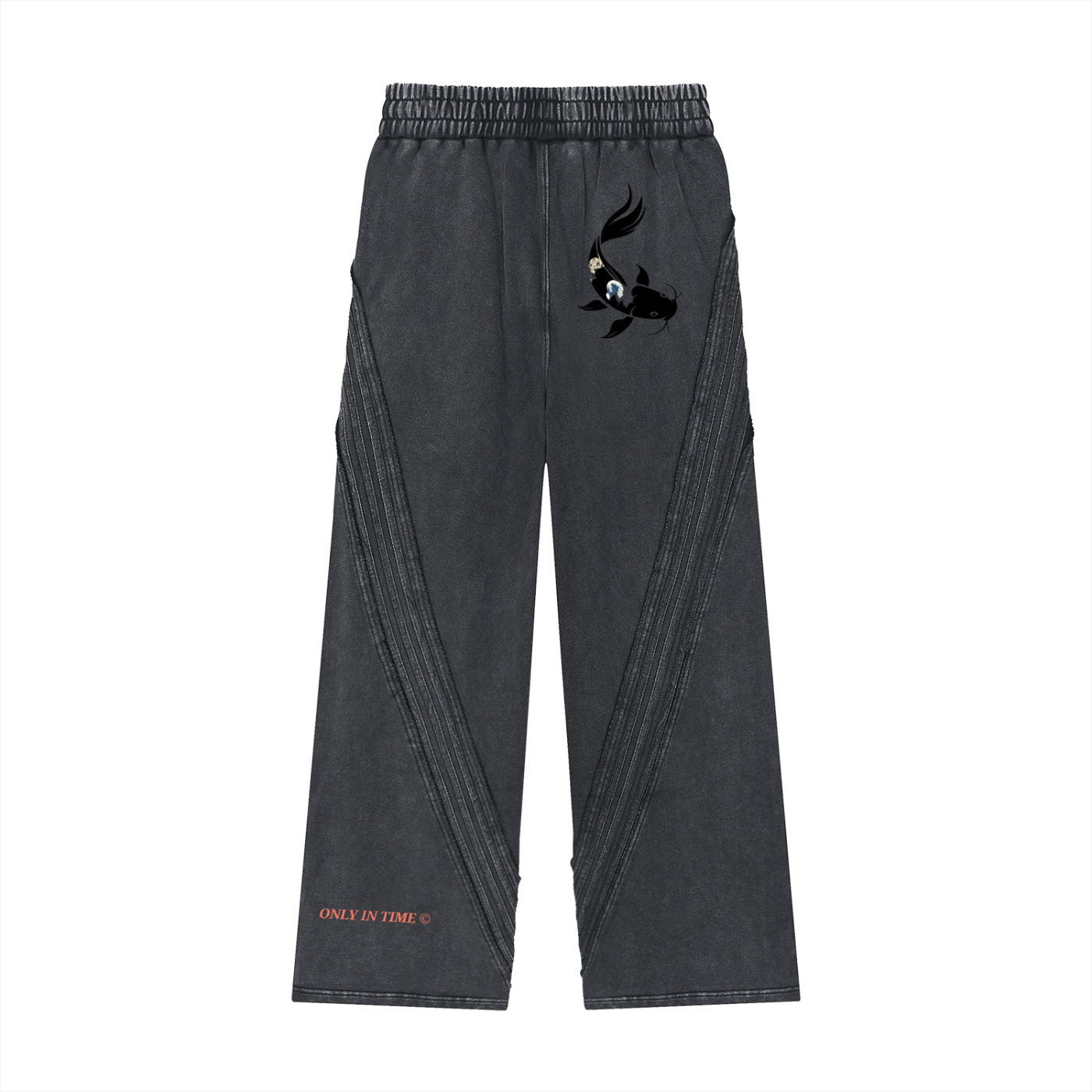 Snow Washed Tape Raw Edge Sweatpants