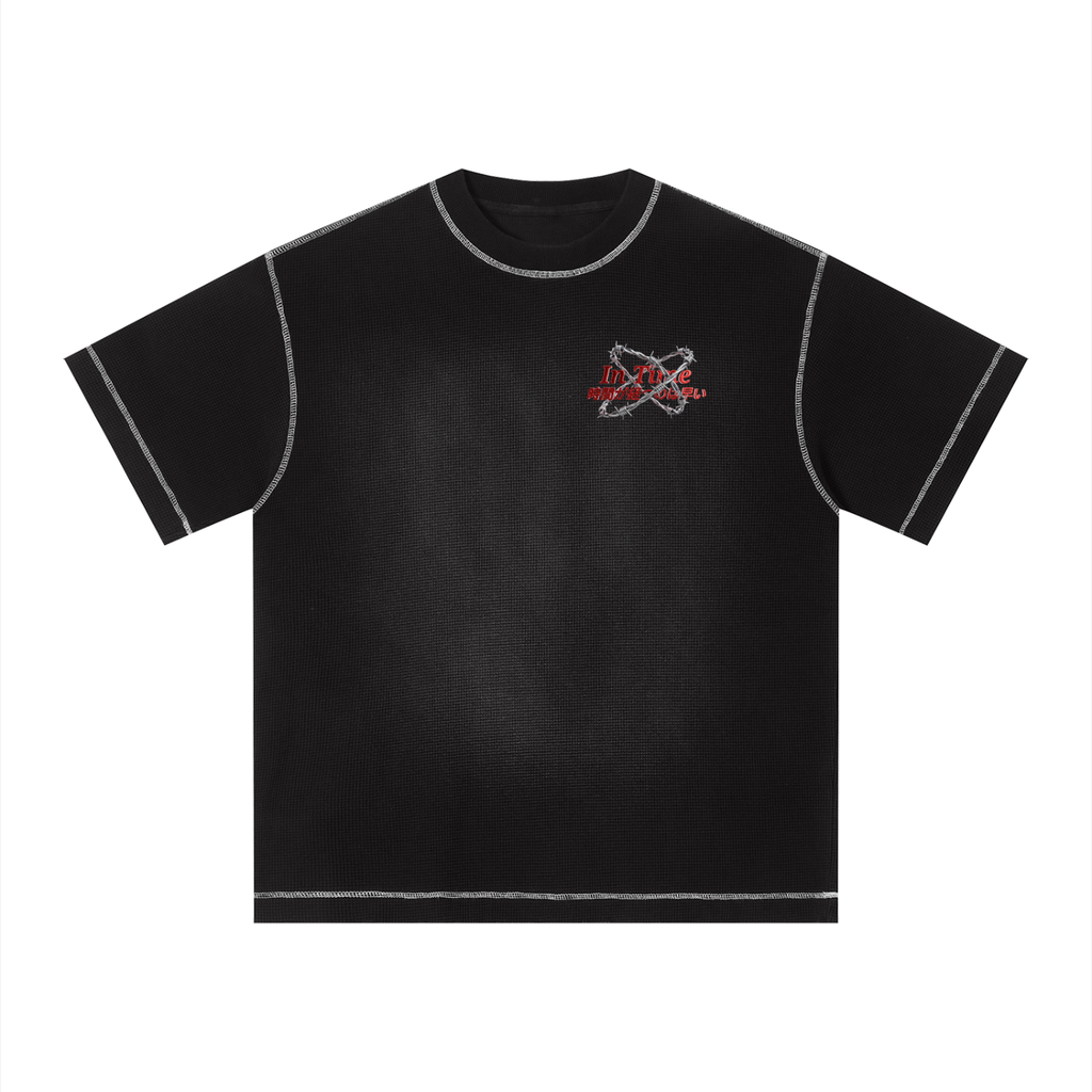 Unisex Sunfade Waffle Boxy T-Shirt