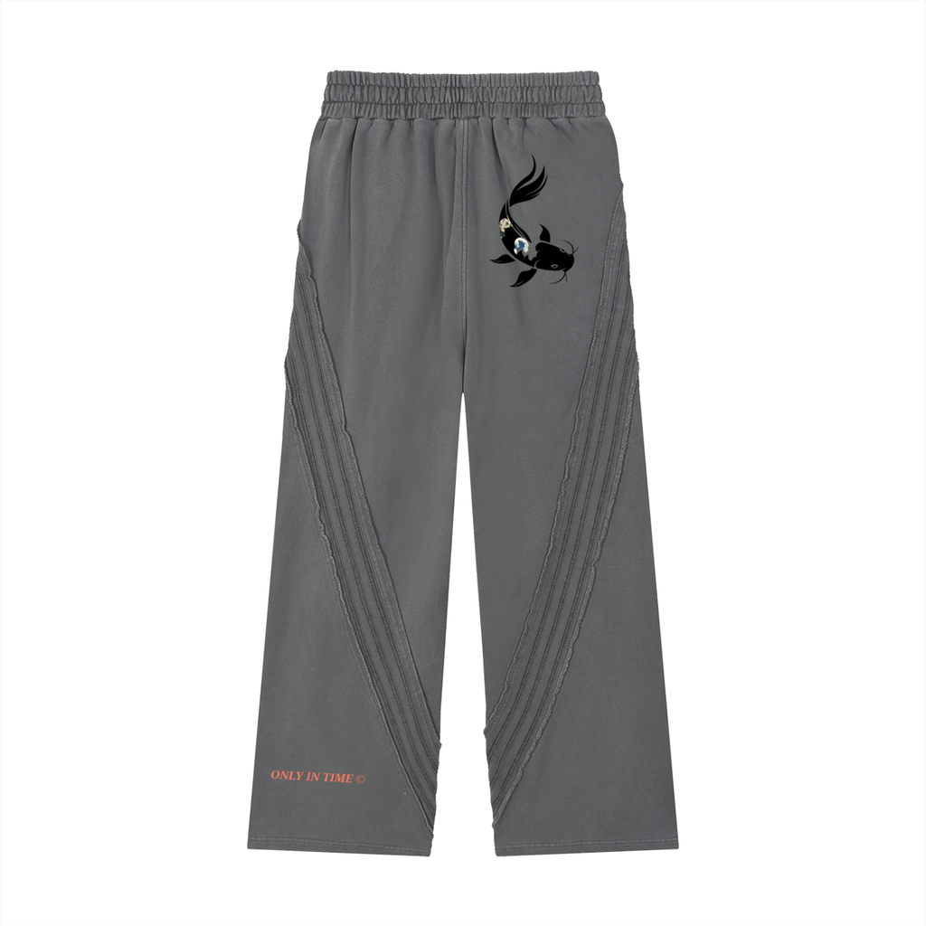 Snow Washed Tape Raw Edge Sweatpants