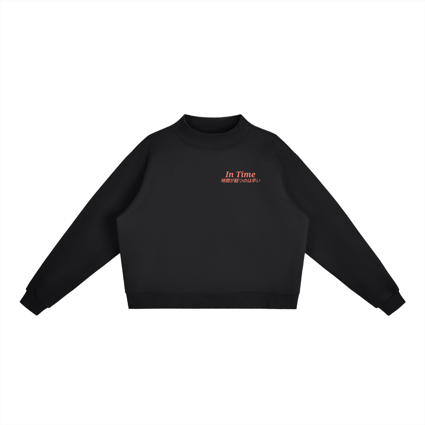 Essential Fleece Mock-Neck Crew Sweatshirt