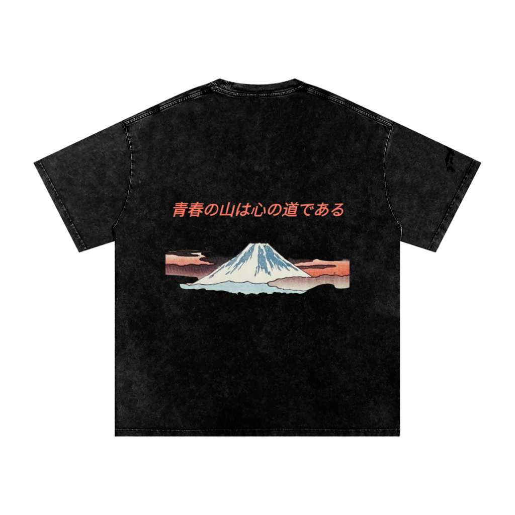 Snow Washed Oversized Cotton T-Shirt