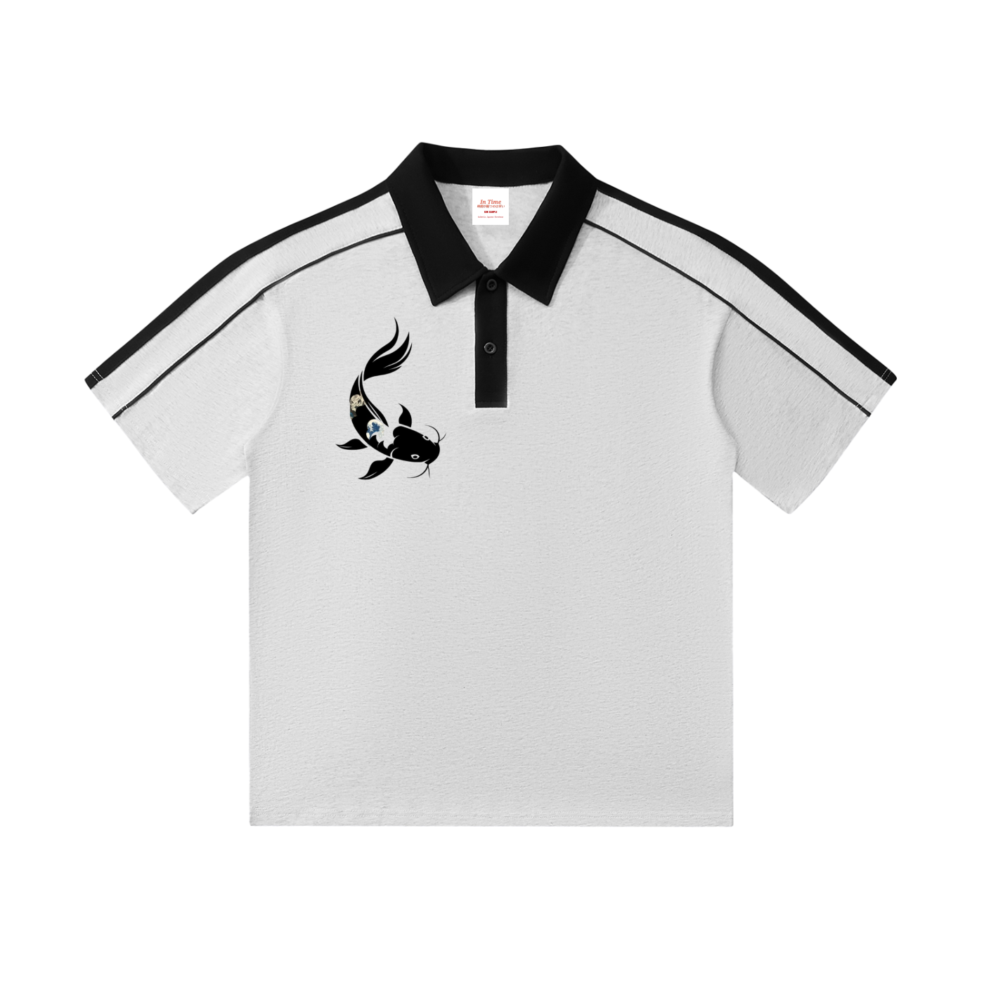 Contrast Collar Short-Sleeve Polo Shirt
