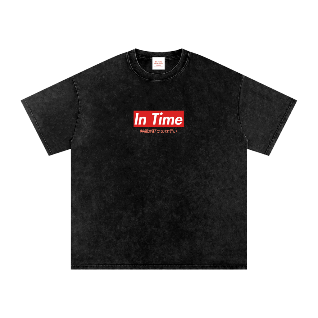 Snow Washed Oversized Cotton T-Shirt