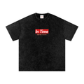 Snow Washed Oversized Cotton T-Shirt