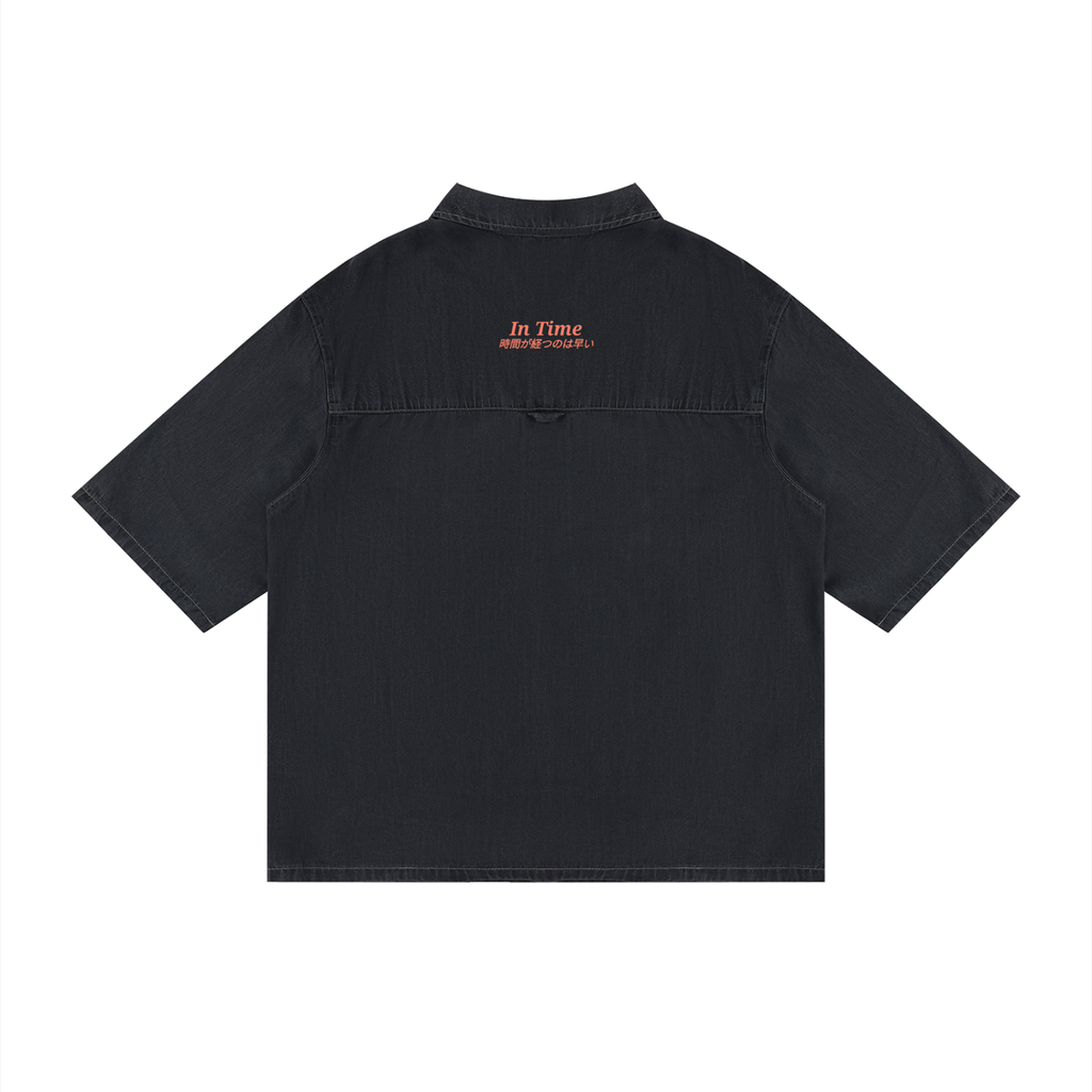Unisex Vintage Wash Drop Shoulder Lyocell Shirt